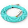 Fiber Patch Cable, VANDESAIL 10G Gigabit Fiber Optic Cables with LC to LC Multimode OM3 Duplex 50/125 OFNP (0.5M, OM3-5Pack)