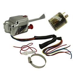 JDMSPEED New Chrome 12V Universal Street Hot Rod Turn Signal Switch with Flasher Replacement for Ford GM
