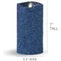 Luminara Flameless Pillar Candle (Blue Glitter, 7-Inch Tall); LED Battery-Operated Candle with Remote, Great for Christmas and Holidays