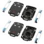 Chrome Key Fob Keyless Entry Remote Shell Case & Pad fits Chevy Silverado Colorado/GMC Sierra Canyon 2014 2015 2016 2017 (M3N-32337100), Set of 2