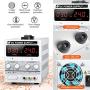RoMech 30V 5A DC Power Supply Variable - Adjustable Switching DC Regulated Bench Power Supply (Stable Outputs, Alligator Leads & Spare Fuse Included)