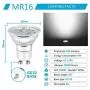 Ascher GU10 LED Light Bulbs, 50W Halogen Bulbs Equivalent, 4W, 400 Lumens, Non-Dimmable, 5000K Daylight White,120° Beam Angle, LED Bulbs for Recessed Track Lighting , GU10 Base, Pack of 10