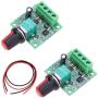 DAOKI 2Pcs Motor Speed Controller 2A 30W DC 1.8v 3v 5v 6v 7.2v 12v Low Voltage PWM 1803BK Adjustable Drive Module with Power Wire