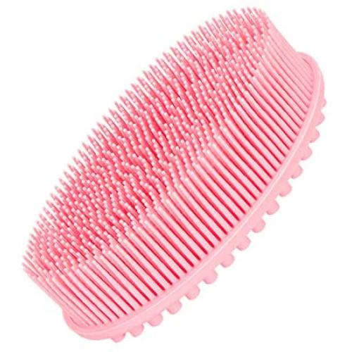 Emoly Silicone Bath Shower Loofah Brush, 100% Silicone Gentle Back Scrubber, Best Body exfoliating loofa Brush Gift for Baby Kids Men Father Mother Wife Family (Pink) Emoly Silicone Bath Shower Loofah Brush, 100% Silicone Gentle Back Scrubber, Best Body exfoliating loofa Brush Gift for Baby Kids Men Father Mother Wife Family (Pink)
