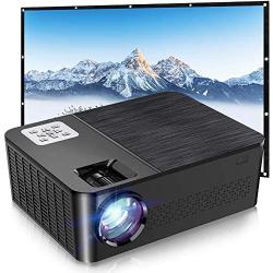 Native 1080p Projector, Crenova 7000 Lux Home LED Projector Full HD Movie Projector 4K Supported iPhone Projector with 200”Display, Dolby&75% Zoom for iPhone, Android, iPad, TV Stick, HDMI, USB