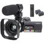 Camcorder Video Camera YEEHAO WiFi HD 1080P 24MP 16X Powerful Digital Zoom Camera with Microphone and Wide Angle Lens Remote Control Lens Hood Infrared Night Vision YouTube Vlogging Camera Recorder