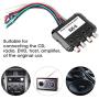 Acouto 4-channel car audio, Car Stereo Subwoofer 4 Channel High to Low Audio Converter with Power Amplifier Control Wire