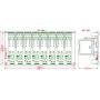 Electronics-Salon DIN Rail Mount AC/DC 12V control 8 SPDT 16Amp Pluggable Power Relay Module, G2R-1-E