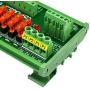 Electronics-Salon DIN Rail Mount 10 Position Power Distribution Fuse Module Board, for AC/DC 5~32V