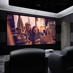 ShowMaven 100in /120in Fixed Frame Projector Screen, Diagonal 16:9, Active 3D 4K Ultra HD Projector Screen for Home Theater or Office (100inch)