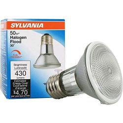 SYLVANIA 16104/2 16104 2-Pack Capsylite Halogen Dimmable Lamp / PAR20 Flood Light Reflector / 50W Replacement/Medium Base E26 / 39 Watt K – Warm White, 2850 Kelvin, 2 Count