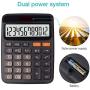 Calculator,ONXE DC116 Standard Function Desktop Calculator with Dual Power Supply and 12-bit Large Display (Black)