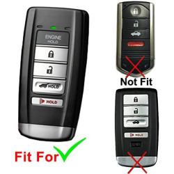 2Pcs Coolbestda Silicone 5 Buttons Smart Key Skin Jacket Fob Cover Case Remote Keyless Entry Protector for 2018 2017 Acura MDX RDX RLX ILX TLX KR537924100 (with Engine Hold)