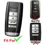 2Pcs Coolbestda Silicone 5 Buttons Smart Key Skin Jacket Fob Cover Case Remote Keyless Entry Protector for 2018 2017 Acura MDX RDX RLX ILX TLX KR537924100 (with Engine Hold)