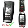 2Pcs Coolbestda Silicone 5 Buttons Smart Key Skin Jacket Fob Cover Case Remote Keyless Entry Protector for 2018 2017 Acura MDX RDX RLX ILX TLX KR537924100 (with Engine Hold)