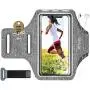 JETech Cell Phone Armband Case for iPhone SE(2020)/11/11 Pro/XR/XS/X/8 Plus/7 Plus/8/7/6s/6, Galaxy S10/S9/S9+, Adjustable Band, w/Key Holder and Card Slot, for Running, Walking, Hiking, Grey
