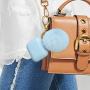 CTYBB for Airpod Case,Silicone Airpods Case Cover with Fur Ball Keychain Compatible with Apple Airpods 2/1 (Front LED Visible) Light Purple