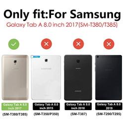ProCase Galaxy Tab A 8.0 2017 T380 T385 Case (Old Model), Slim Light Smart Cover Stand Hard Shell Case for 8.0 inch Galaxy Tab A Tablet 2017 T380 T385 -Gold
