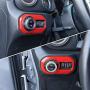 Headlight Lamp Switch Trim Cover Button Decoration Interior Accessories for 2018-2021 Jeep Wrangler JL JLU & Gladiator JT (Red)