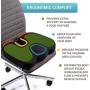 Seat Cushion Pillow for Office Chair - 100% Memory Foam Firm Coccyx Pad - Tailbone, Sciatica, Lower Back Pain Relief - Contoured Posture Corrector for Car, Wheelchair, Computer and Desk Chair