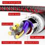 UNEN iPhone Charger Cable(3/3/6/6/10FT)5 Pack Nylon Braided-Black and Red