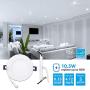 TORCHSTAR Essential Series 12-Pack 10.5W 4 Inch Slim LED Panel Downlight with J-box, Dimmable 800lm Ultra-Thin LED Recessed Light, ETL & Energy Star Listed, 5000K Daylight, White