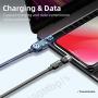 FIELUX Quick 360°+180° Rotation Magnetic Charging Cable Compatible with Micro, Type-C Charging Port Smartphones and i-Product Devices 3 in 1 (3.3 ft, Black)