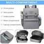 Anti Theft Laptop Backpack Men Women Vintage Backpack Bookbag School College Backpacks Stylish Water Resistant Backpack with USB Port Fashion Grey Fits 15.6 Inch Laptop and Notebook