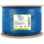 trueCABLE Cat6 Plenum (CMP), 500ft, Blue, 23AWG 4 Pair Solid Bare Copper, 550MHz, ETL Listed, Unshielded Twisted Pair (UTP), Bulk Ethernet Cable