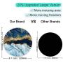ITNRSIIET [20% Larger] Mouse Pad with Stitched Edge Premium-Textured Mouse Mat Waterproof Non-Slip Rubber Base Round Mousepad for Laptop PC Office 8.7×8.7×0.12 inches, Blue Cracked Marbling