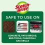 Scotch-Brite Heavy Duty Outdoor Scrubber, Ideal for Concrete, Patio Bricks, BBQ Tools and Charcoal and Gas Grills