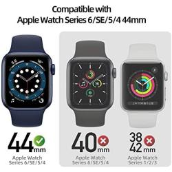 pzoz Compatible for Apple Watch Series 6/5 /4 /SE 44mm Case with Screen Protector Accessories Slim Guard Thin Bumper Full Coverage Matte Hard Cover Defense Edge for Women Men GPS iWatch (Blue)