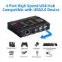 4K HDMI KVM USB Extender Over Single Cat5e/6 up to 100M(328ft), KVM Extender Support 1080P@60Hz, Plug & Play, Keyboard & Mouse Ethernet Network, Lossless-Near Zero Latency, 4 Ports USB2.0