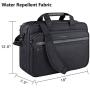 KROSER 18'' Laptop Bag Premium Laptop Briefcase Fits Up to 17.3 Inch Laptop Expandable Water-Repellent Shoulder Messenger Bag Computer Bag for Travel/Business/School/Men/Women-Black