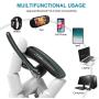 Bluetooth Headset V5.0 Wireless Bluetooth Earpiece, 16 Hrs HD Talktime Noise Reduction Handsfree Headset with Microphone for iPhone/Android/Samsung/Laptop - Black