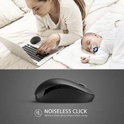 seenda Wireless Mouse - 2.4G Cordless Mice with USB Nano Receiver Computer Mouse with Noiseless Click for Laptop, PC, Tablet, Computer, and Mac - Black