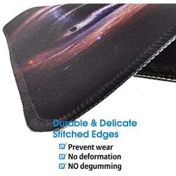 Mouse Pad with Stitched Edge, Computer Mouse Pad with Non-Slip Rubber Base, Mouse Pads for Computers Laptop Mouse 9.6x7.9x0.1 inch, Galaxy (Black Hole)