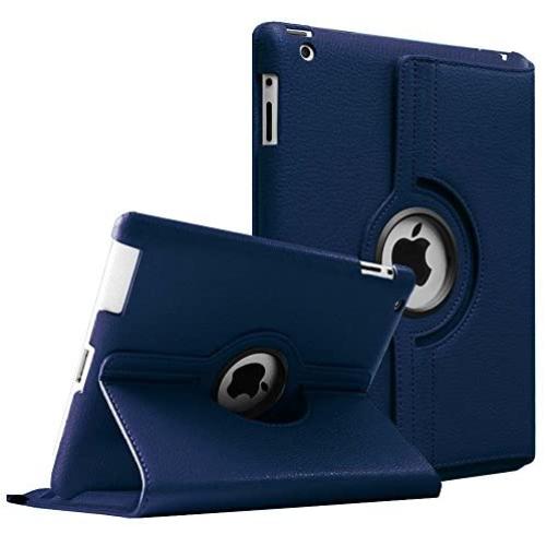 Fintie Rotating Case for iPad 4 3 2 (Old Model) 9.7 inch Tablet - 360 Degree Rotating Smart Stand Protective Cover Auto Wake/Sleep for iPad 4th Gen Retina Display, iPad 3 & iPad 2, Navy