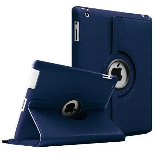 Fintie Rotating Case for iPad 4 3 2 (Old Model) 9.7 inch Tablet - 360 Degree Rotating Smart Stand Protective Cover Auto Wake/Sleep for iPad 4th Gen Retina Display, iPad 3 & iPad 2, Navy