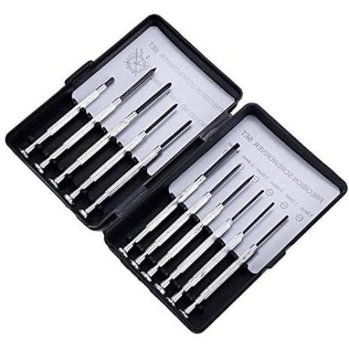 11Pcs Precision Screwdriver Sets, Small Screwdrivers Eyeglass Repair Kit, Suitable for Eyeglass, Electronics, Toys, Computer, Watch Repair Upgrade Edition, DIY Projects Repair Screwdriver Set