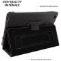 Snugg iPad Mini 5 (2019) & iPad Mini 4 (2015) Leather Case, Flip Stand Cover - Black