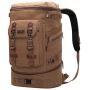 WITZMAN Travel Backpack for Men Women Canvas Backpack Carry on Luggage Rucksack Convertible Duffel Bag Large (A568 Brown)