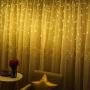 ZIMINGU LED Icicle Lights,LED Curtain Light,96LEDS 13FT 8 Modes,RGB Decorations Fairy Lights for Holiday Party Yard Garden Wedding Bedroom Patio Christmas (Warm White, 4M)