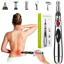 Acupuncture Pen 5 in 1 Electronic Acupuncture Pen Meridian Energy Pulse Massage Pen,Multi-Function Massage Pen Tools for Massage Energy Therapy Pain Relief,1 x AA Battery (Not Included)