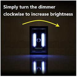 Dimmable AAA Battery Included COB LED Cordless Light Switch, Adjustable Brightness, Tap Light, Battery Operated LED Night Lights, 3 AAA Batteries & Adhesive Strips Included, White Color