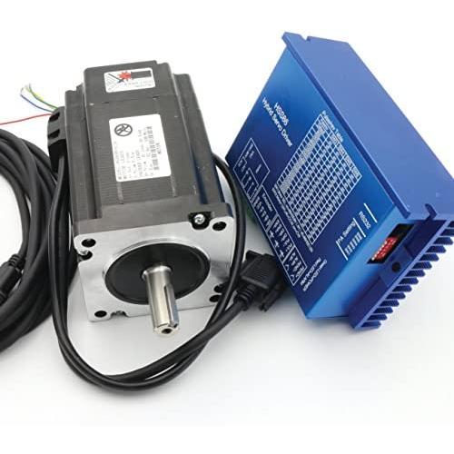 Nema34 8N.m Closed Loop Stepper Servo Motor 116mm 6A 2 Phase+HSS86 Hybrid Servo Motor Driver Controller 70V/AC 100V/DC CNC Kit for CNC Router Engraving Milling Machine