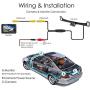 EINCAR HD Backup Camera Rear View License Plate Reverse Camera for Car/SUV/Vehicle/Pickup IP67 Waterproof 6 LED Light Night Vision Optimum 170˚ Wide View for Safety