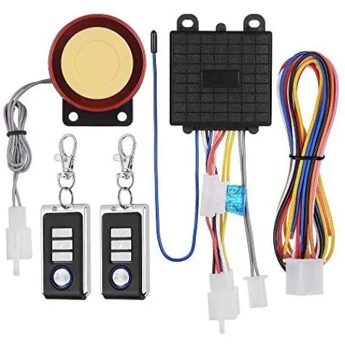 Motorcycle Anti-Theft Alarm Security System,Jtron Remote Control Engine Start Bike Anti-Hijacking Cutting Off Remote Engine Start Arming Disarming,Waterproof Security Cycling Bike Alarm with Remote