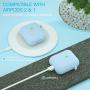 CTYBB for Airpod Case,Silicone Airpods Case Cover with Fur Ball Keychain Compatible with Apple Airpods 2/1 (Front LED Visible) Light Purple