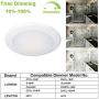 12 Pack 5/6 Inch Dimmable LED Disk Light Flush Mount Recessed Retrofit Ceiling Lights, 15W=120W, CRI90, 1050lm, 4000K Neutral White, Installed in Junction Box or Recessed Can, ETL Listed